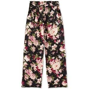 Monteau Big Kid Girls Floral-Print Paper Bag Pants Size M